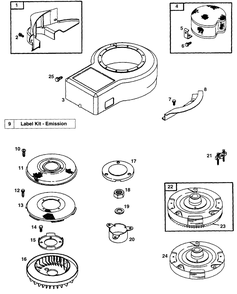 Flywheel (Models 933r And 933e) Diagram and Parts List for 933E 12AE751100-Cut Cub Cadet Lawn Mower